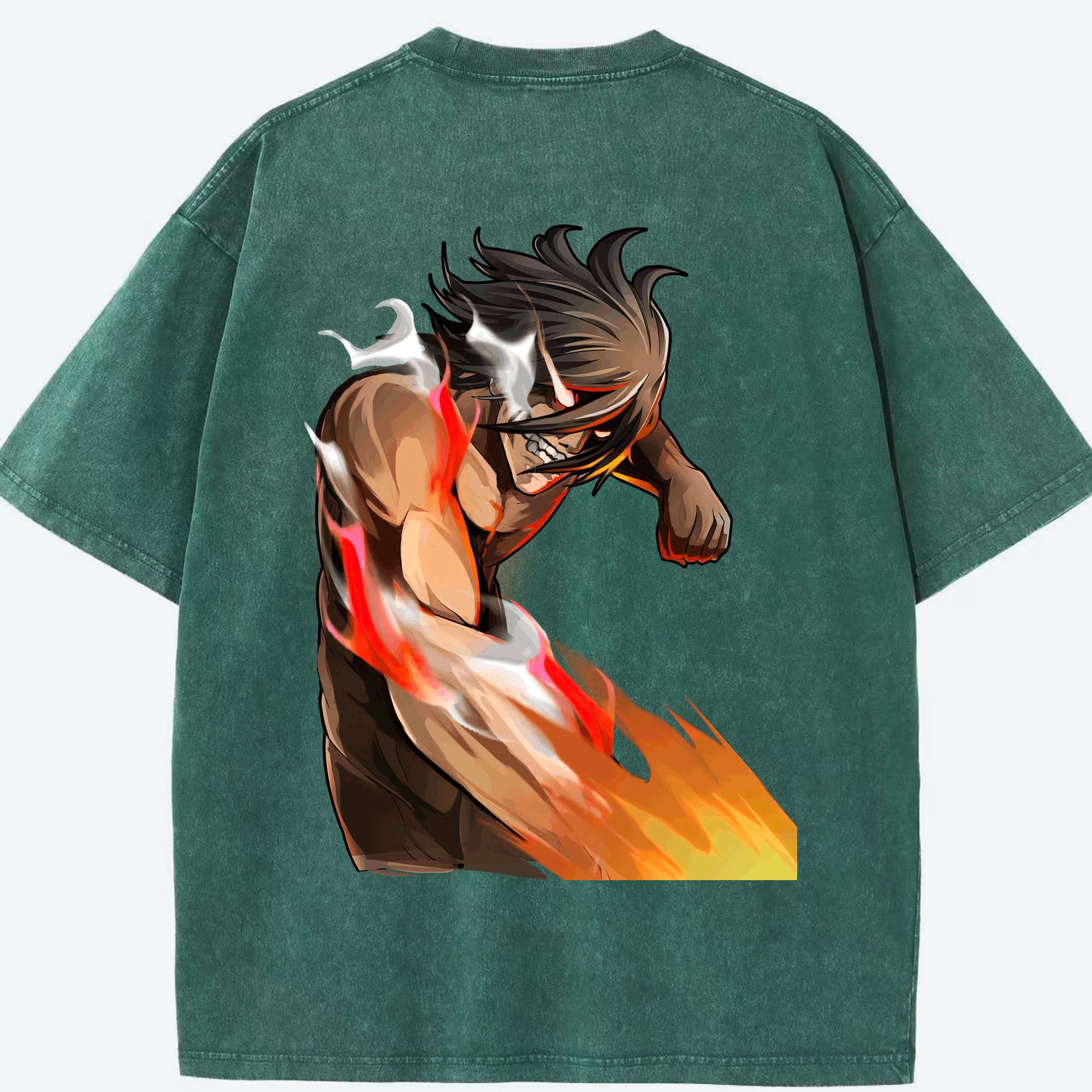 （画像用） 進撃の巨人 Attack on Titan 綿100% ヴィンテージ風 半袖Tシャツ（背面プリント）